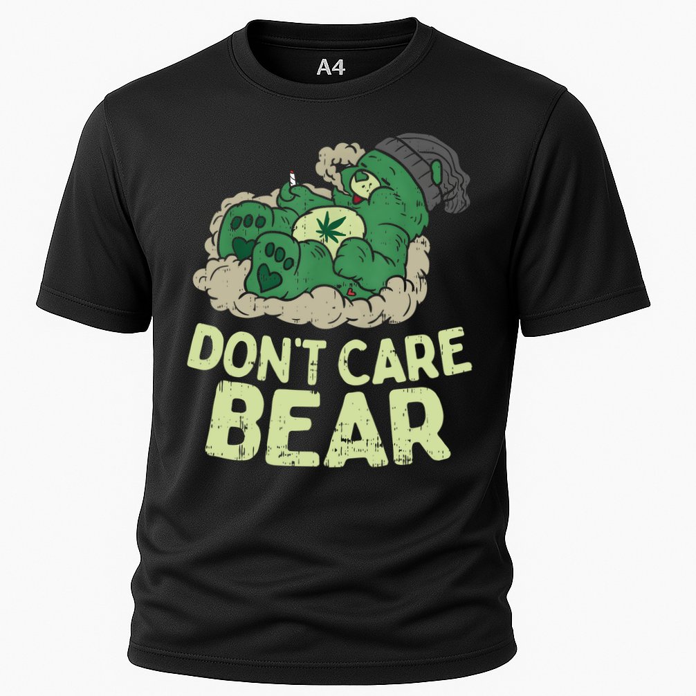 Dont Care Bear Smoking Weed Cannabis Marijuana 4 20 Stoner Gift 2 Performance Shirt