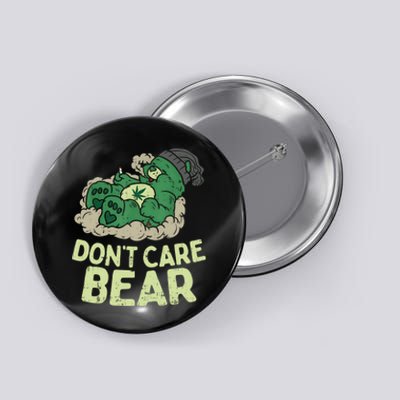 Dont Care Bear Smoking Weed Cannabis Marijuana 4 20 Stoner Gift 2 Button