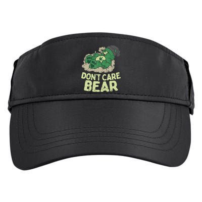 Dont Care Bear Smoking Weed Cannabis Marijuana 4 20 Stoner Gift 2 Adult Drive Performance Visor