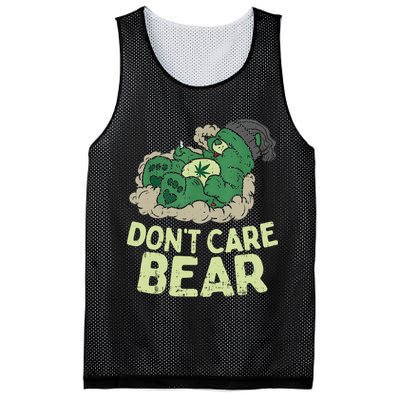 Dont Care Bear Smoking Weed Cannabis Marijuana 4 20 Stoner Gift 2 Mesh Reversible Basketball Jersey Tank