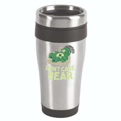 Dont Care Bear Smoking Weed Cannabis Marijuana 4 20 Stoner Gift 2 16oz Travel Tumbler