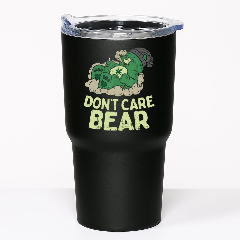 Dont Care Bear Smoking Weed Cannabis Marijuana 4 20 Stoner Gift 2 Tumbler
