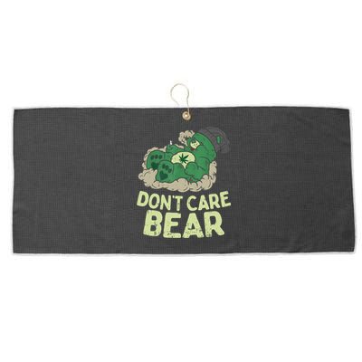 Dont Care Bear Smoking Weed Cannabis Marijuana 4 20 Stoner Gift 2 Large Microfiber Waffle Golf Towel