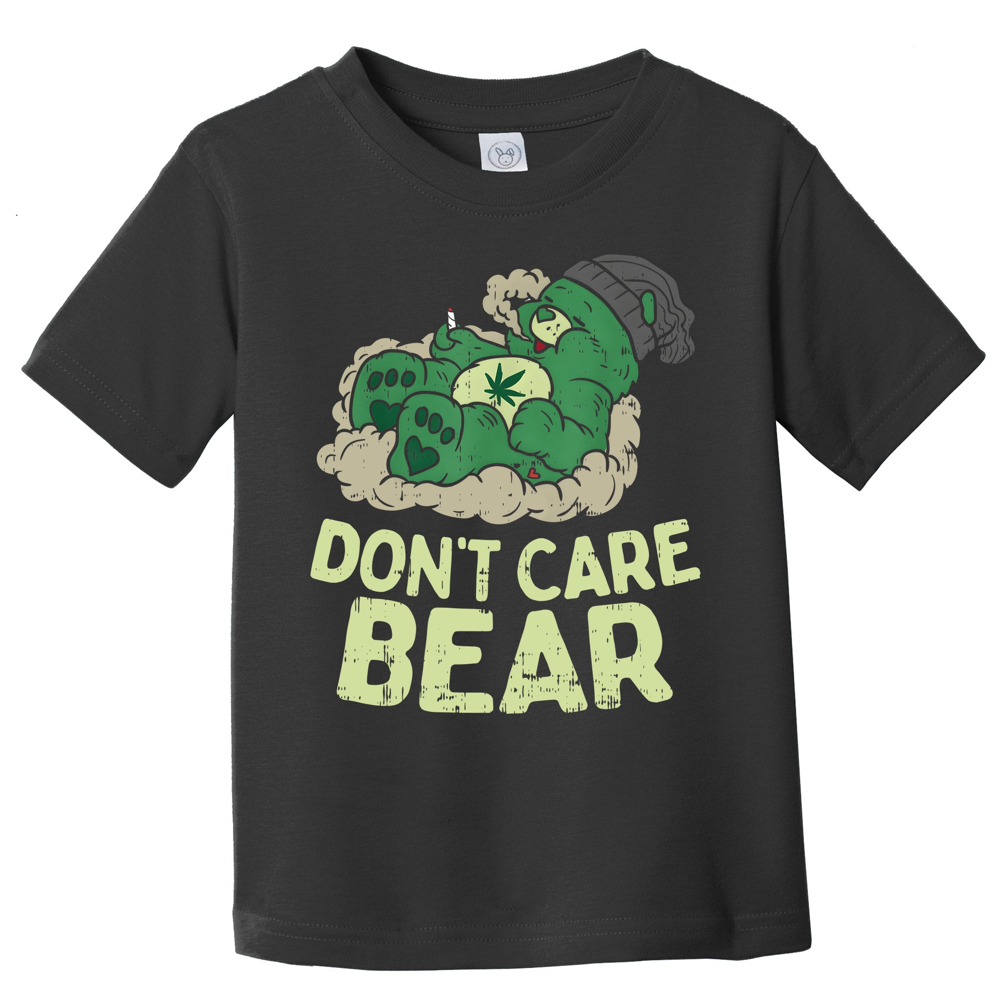Dont Care Bear Smoking Weed Cannabis Marijuana 4 20 Stoner Gift 2 Toddler T-Shirt