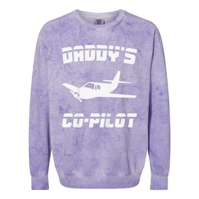 Daddy's Copilot Birthday Plane Lover Gift Colorblast Crewneck Sweatshirt