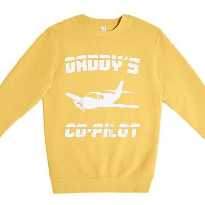 Daddy's Copilot Birthday Plane Lover Gift Premium Crewneck Sweatshirt