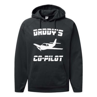 Daddy's Copilot Birthday Plane Lover Gift Performance Fleece Hoodie