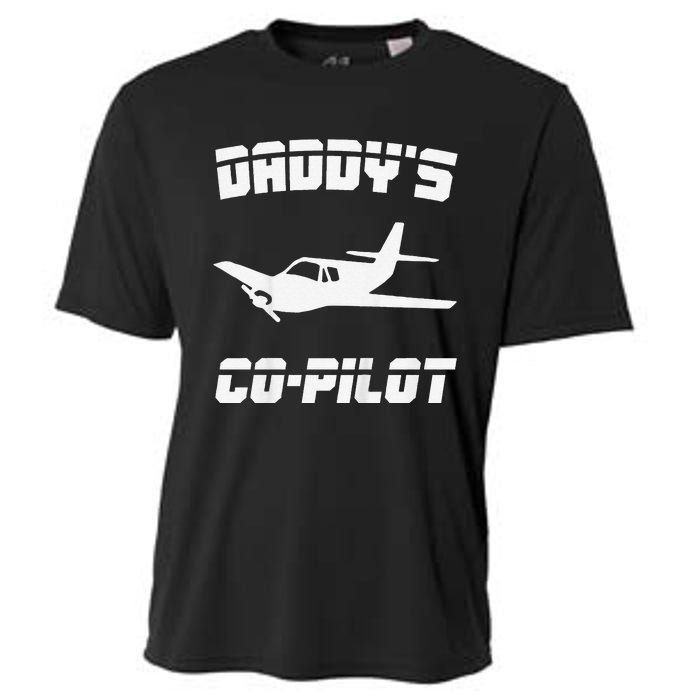 Daddy's Copilot Birthday Plane Lover Gift Cooling Performance Crew T-Shirt