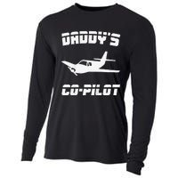 Daddy's Copilot Birthday Plane Lover Gift Cooling Performance Long Sleeve Crew