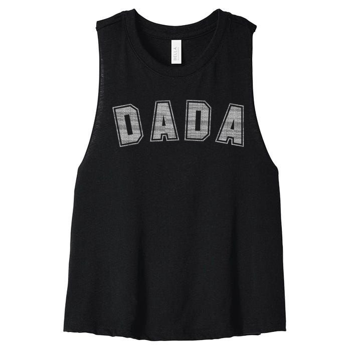 Dada Classic Bold Font Birthday Dada Women's Racerback Cropped Tank