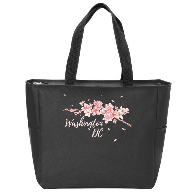 D.c. Cherry Blossom Tree Washington Cherry Festival Zip Tote Bag