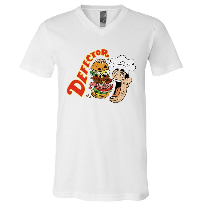 Defector Chefector Big Burger V-Neck T-Shirt