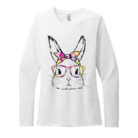 Dy Cute Bunny Face Tie Dye Glasses Easter Day Womens CVC Long Sleeve Shirt