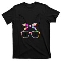 Dy Cute Bunny Face Tie Dye Glasses Easter Day T-Shirt