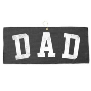 Dad Classic Bold Font FatherS Day Dad Large Microfiber Waffle Golf Towel