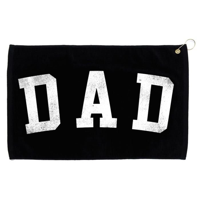 Dad Classic Bold Font FatherS Day Dad Grommeted Golf Towel