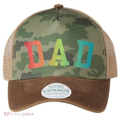 Dad Classic Bold Font FatherS Day New Dad Birthday Legacy Tie Dye Trucker Hat