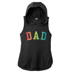 Dad Classic Bold Font FatherS Day New Dad Birthday Ladies PosiCharge Tri-Blend Wicking Draft Hoodie Tank