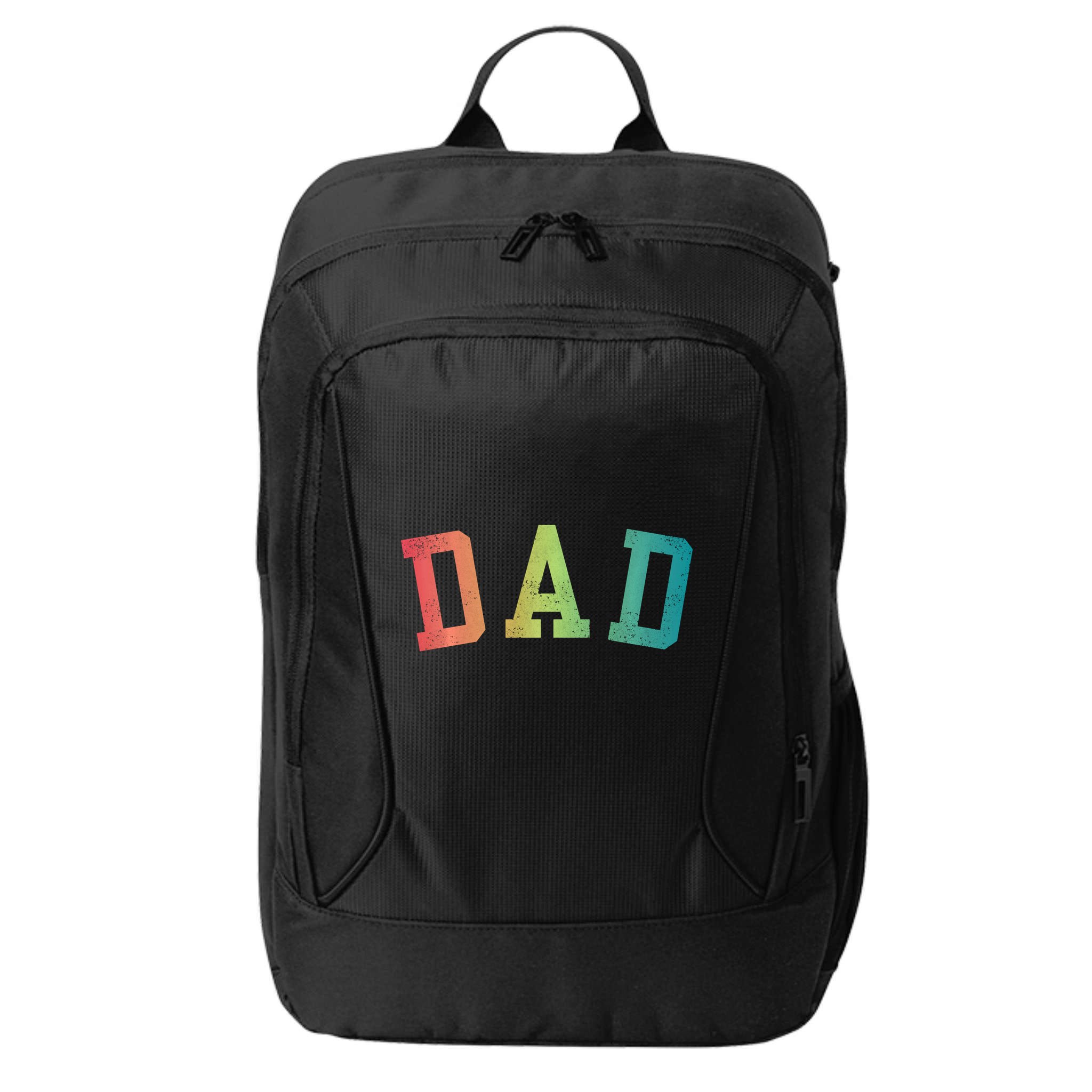 Dad Classic Bold Font FatherS Day New Dad Birthday City Backpack