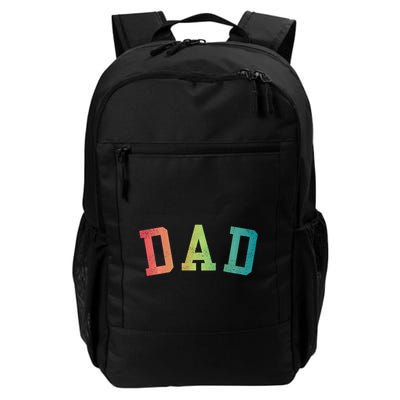 Dad Classic Bold Font FatherS Day New Dad Birthday Backpack