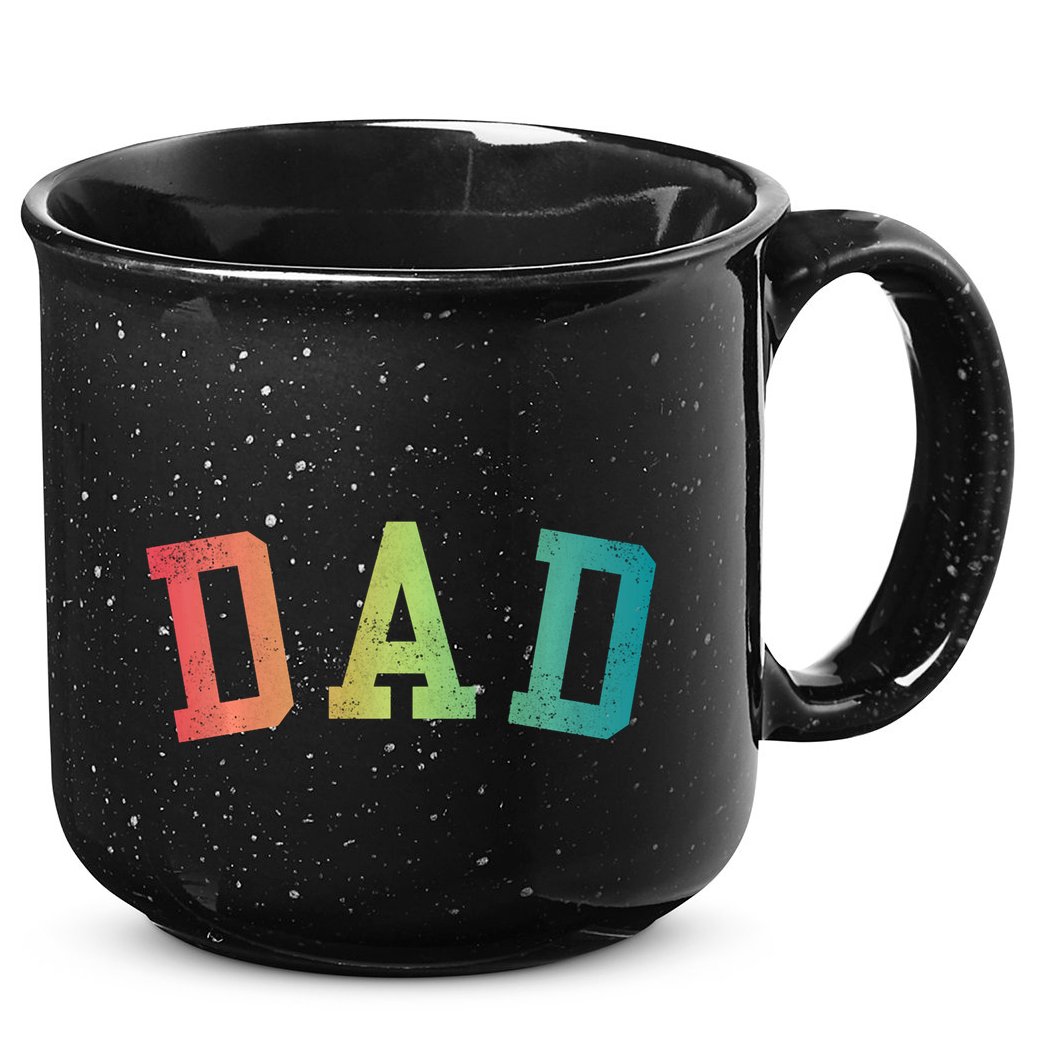 Dad Classic Bold Font FatherS Day New Dad Birthday 15oz Campfire Ceramic Mug