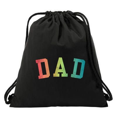 Dad Classic Bold Font FatherS Day New Dad Birthday Drawstring Bag