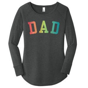 Dad Classic Bold Font FatherS Day New Dad Birthday Women's Perfect Tri Tunic Long Sleeve Shirt