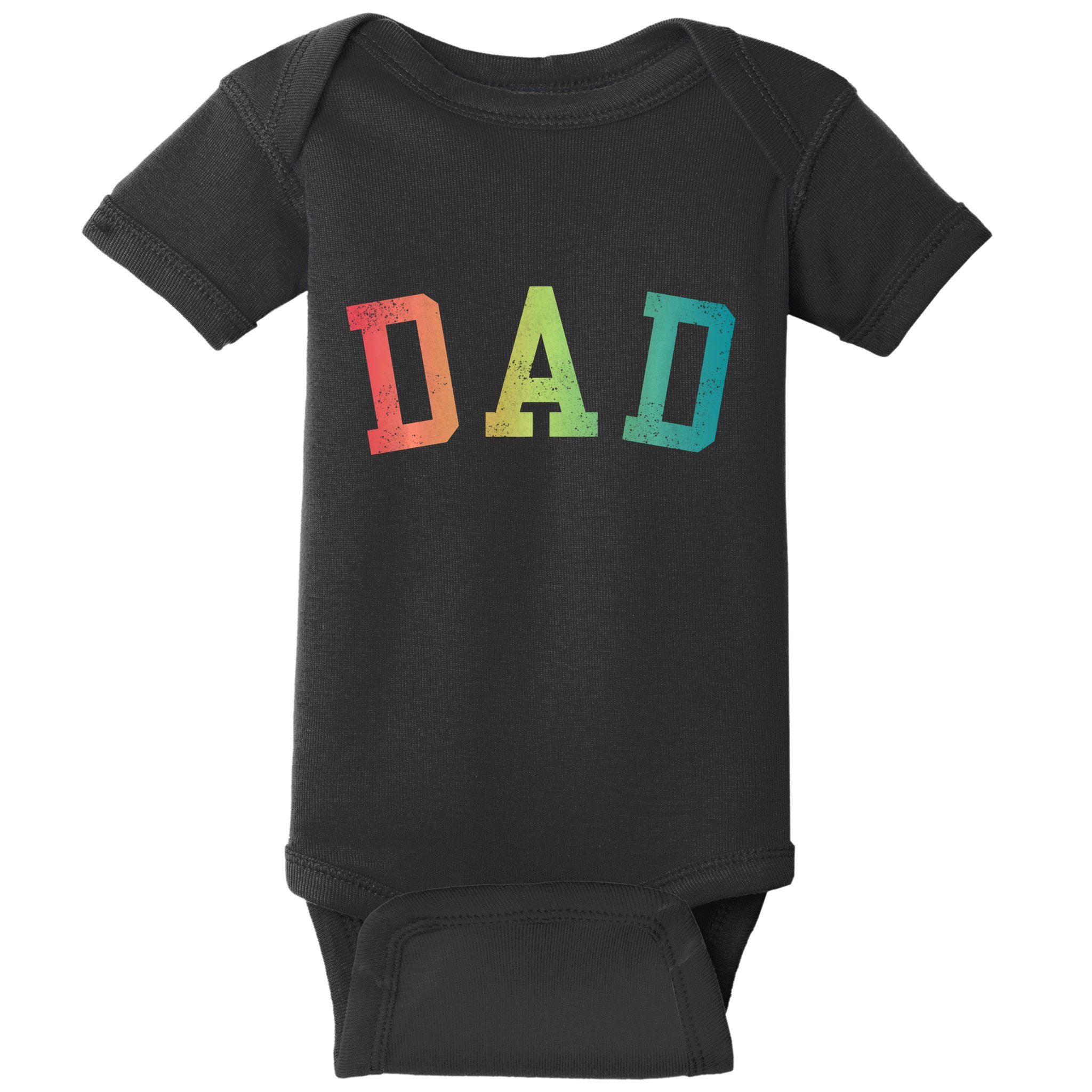 Dad Classic Bold Font FatherS Day New Dad Birthday Baby Bodysuit