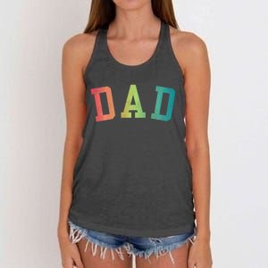 Dad Classic Bold Font FatherS Day New Dad Birthday Women's Knotted Racerback Tank