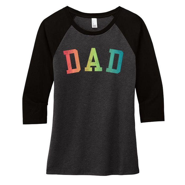 Dad Classic Bold Font FatherS Day New Dad Birthday Women's Tri-Blend 3/4-Sleeve Raglan Shirt