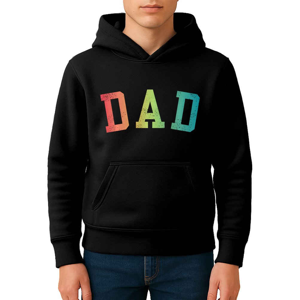 Dad Classic Bold Font FatherS Day New Dad Birthday Kids Hoodie
