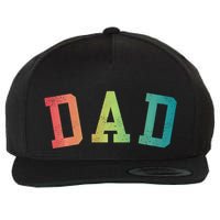 Dad Classic Bold Font FatherS Day New Dad Birthday Wool Snapback Cap