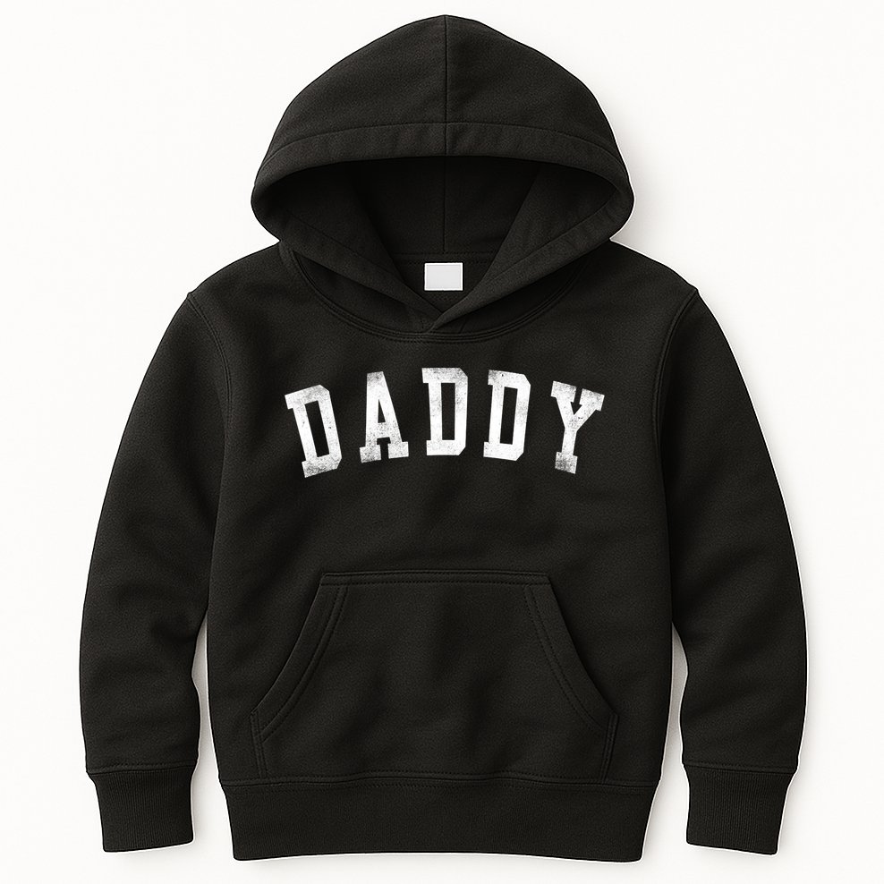 Daddy Classic Bold Font Birthday Daddy Kids Hoodie