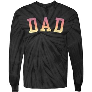 Dad Classic Bold Font FatherS Day New Dad Birthday Premium Tie-Dye Long Sleeve Shirt