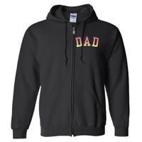 Dad Classic Bold Font FatherS Day New Dad Birthday Premium Full Zip Hoodie