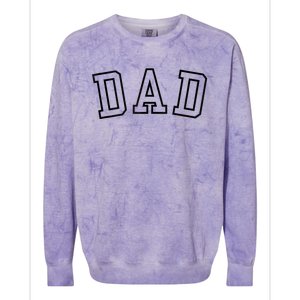 Dad Classic Bold Font FatherS Day New Dad Birthday Colorblast Crewneck Sweatshirt