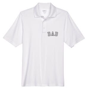 Dad Classic Bold Font FatherS Day New Dad Birthday Men's Origin Performance Pique Polo