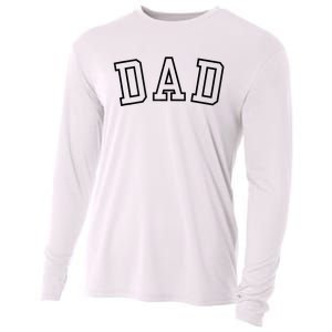 Dad Classic Bold Font FatherS Day New Dad Birthday Cooling Performance Long Sleeve Crew