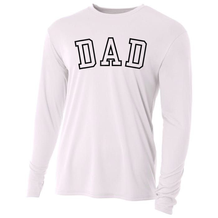 Dad Classic Bold Font FatherS Day New Dad Birthday Cooling Performance Long Sleeve Crew