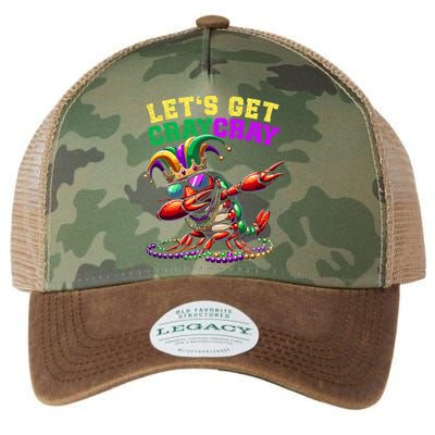Dabbing Crawfish Costume Mardi Gras Legacy Tie Dye Trucker Hat