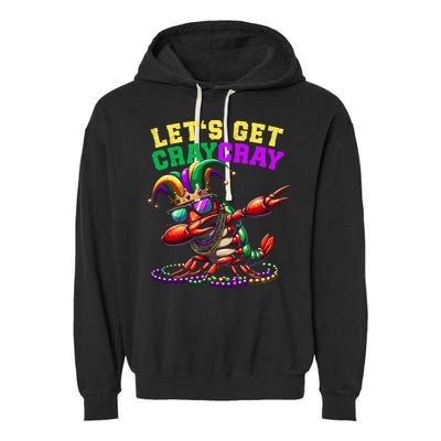 Dabbing Crawfish Costume Mardi Gras Garment-Dyed Fleece Hoodie