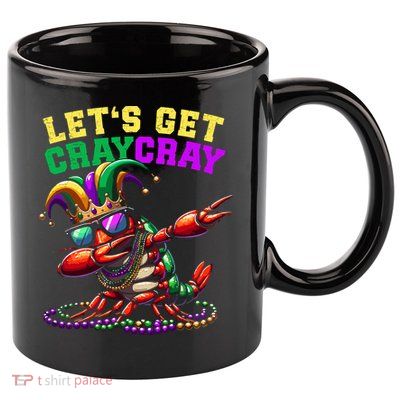 Dabbing Crawfish Costume Mardi Gras 11oz C Handle Ceramic Mug