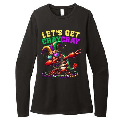 Dabbing Crawfish Costume Mardi Gras Womens CVC Long Sleeve Shirt