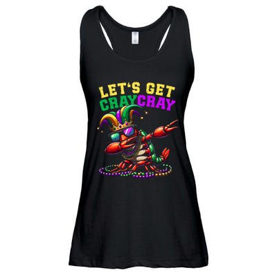 Dabbing Crawfish Costume Mardi Gras Ladies Essential Flowy Tank