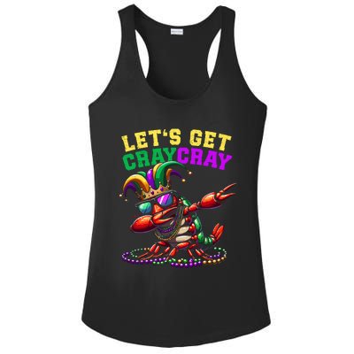 Dabbing Crawfish Costume Mardi Gras Ladies PosiCharge Competitor Racerback Tank