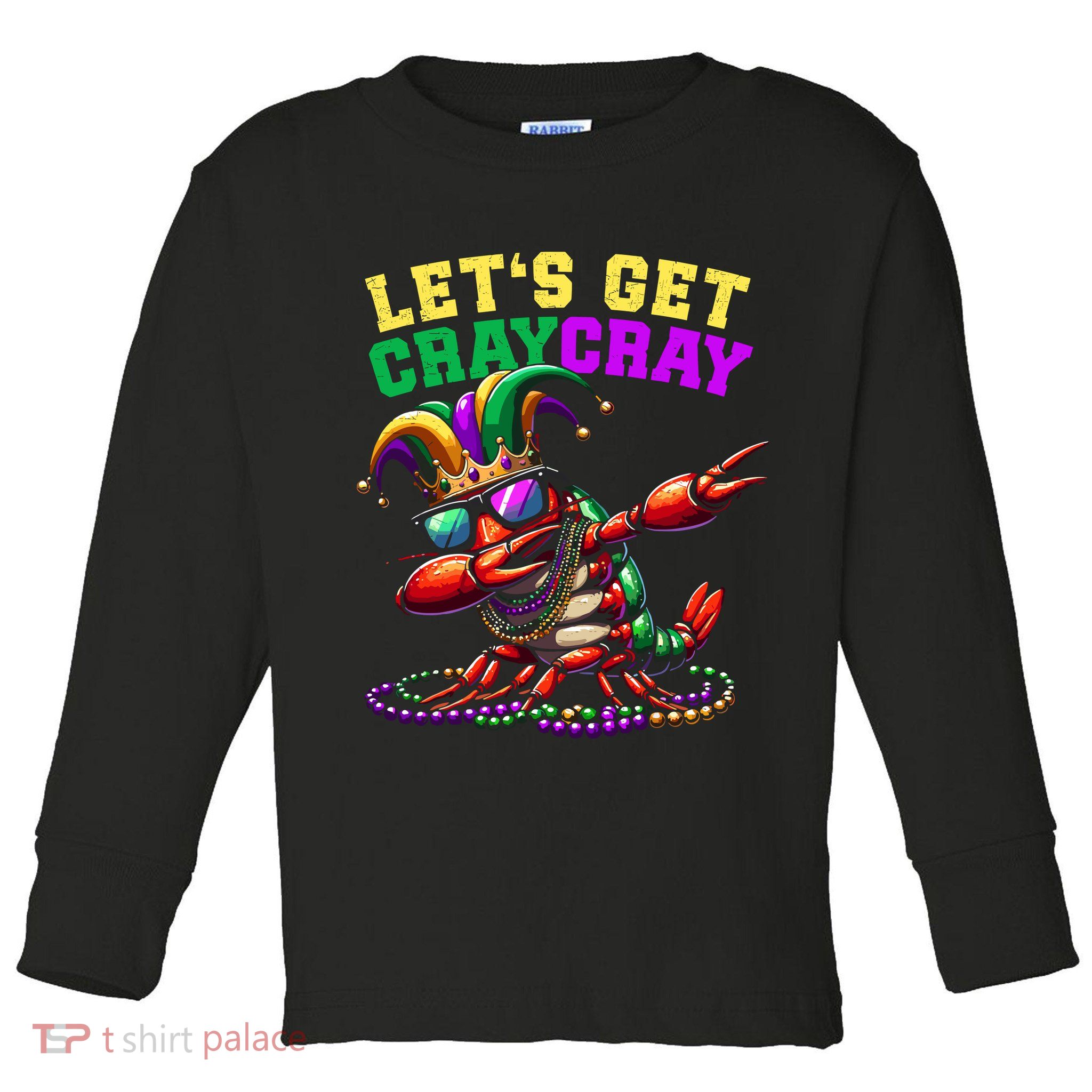 Dabbing Crawfish Costume Mardi Gras Toddler Long Sleeve Shirt