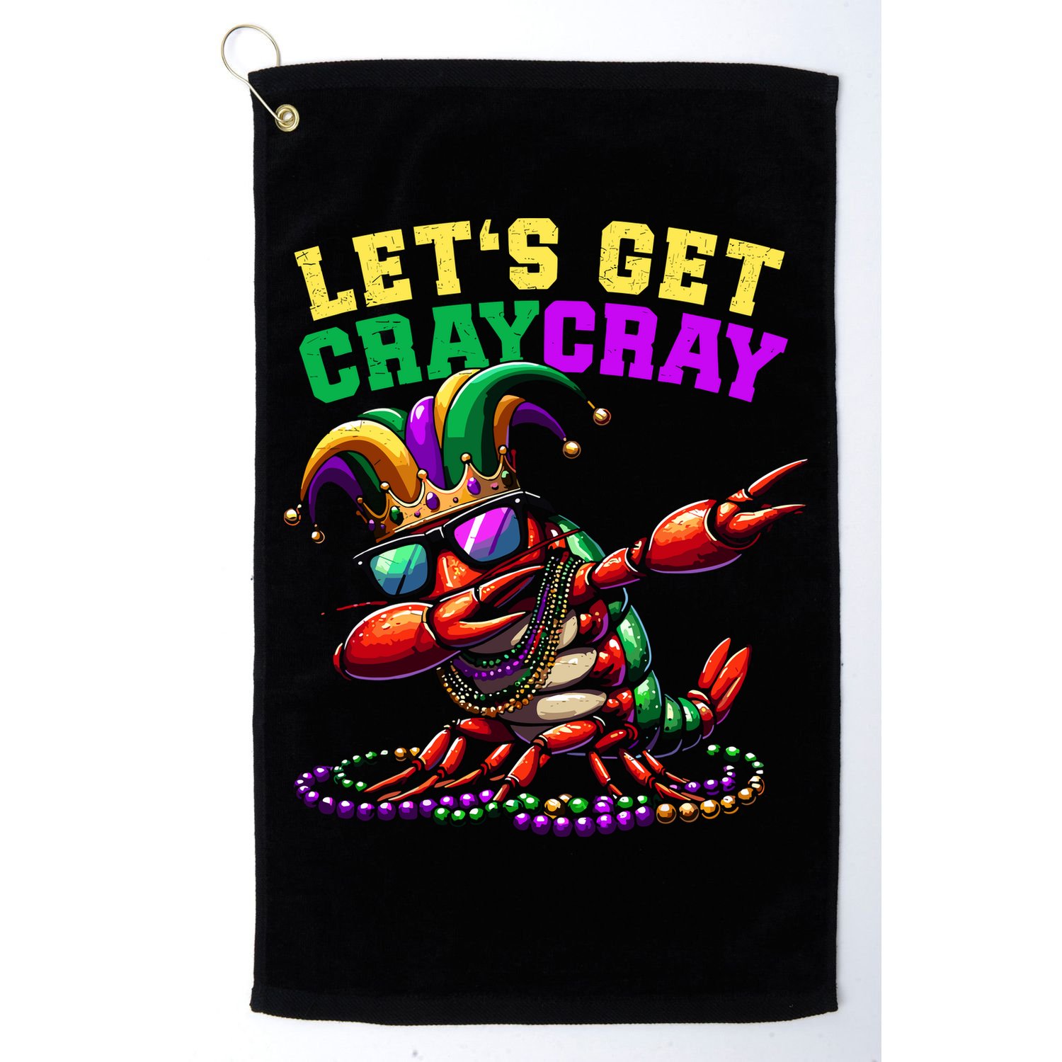 Dabbing Crawfish Costume Mardi Gras Golf Towel