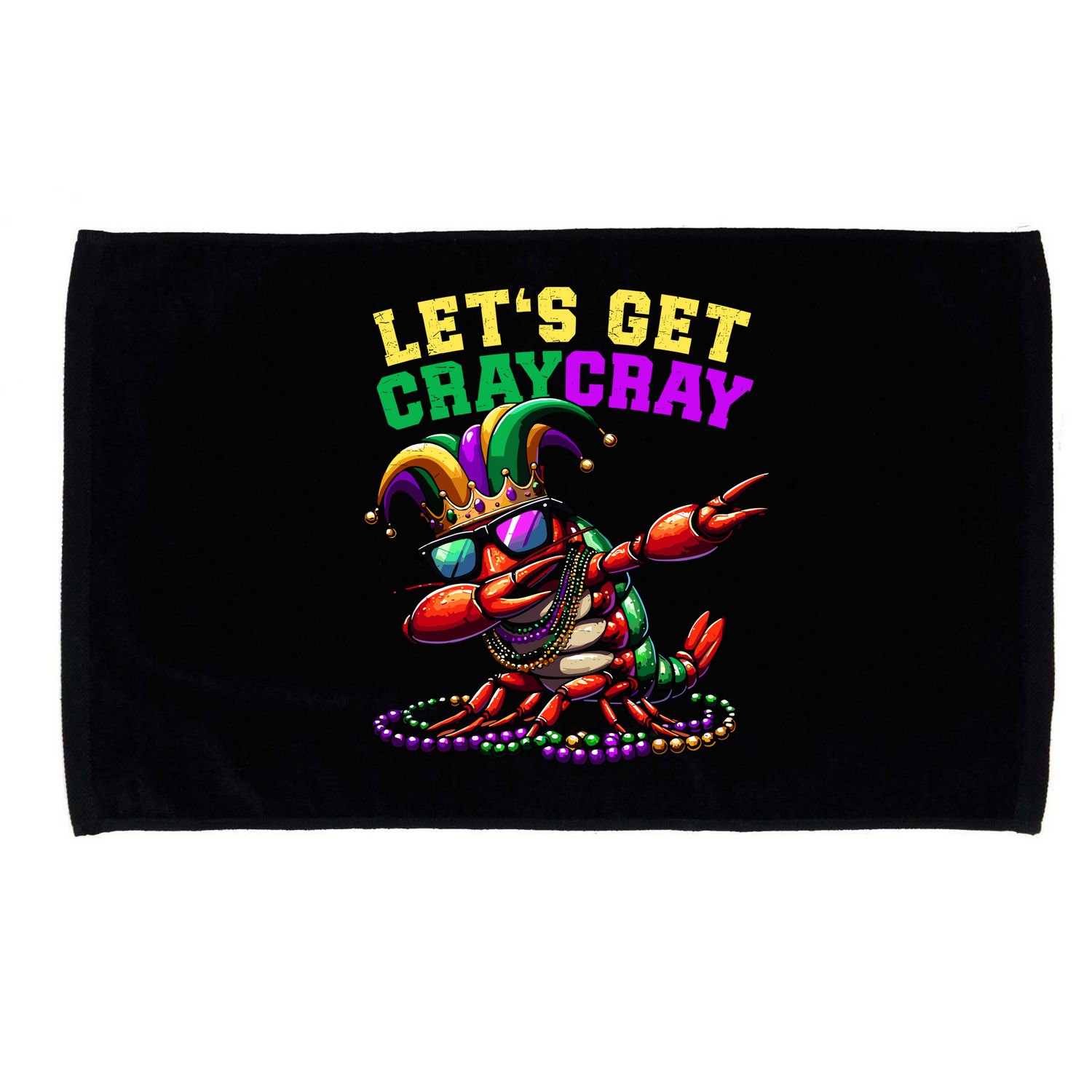 Dabbing Crawfish Costume Mardi Gras Microfiber Hand Towel