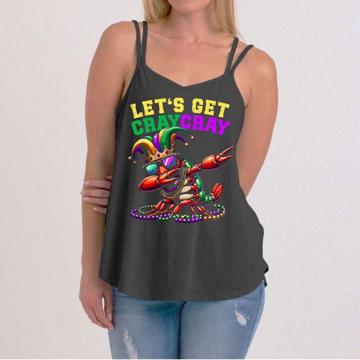 Dabbing Crawfish Costume Mardi Gras Women's Strappy Tank