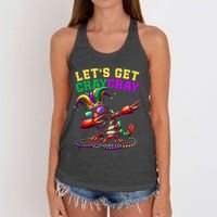 Dabbing Crawfish Costume Mardi Gras Women's Knotted Racerback Tank